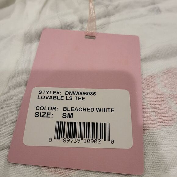 NWT Daydream Nation x Dolls Kill Lovable Long Sleeve Turtleneck White & Red - Picture 4 of 4